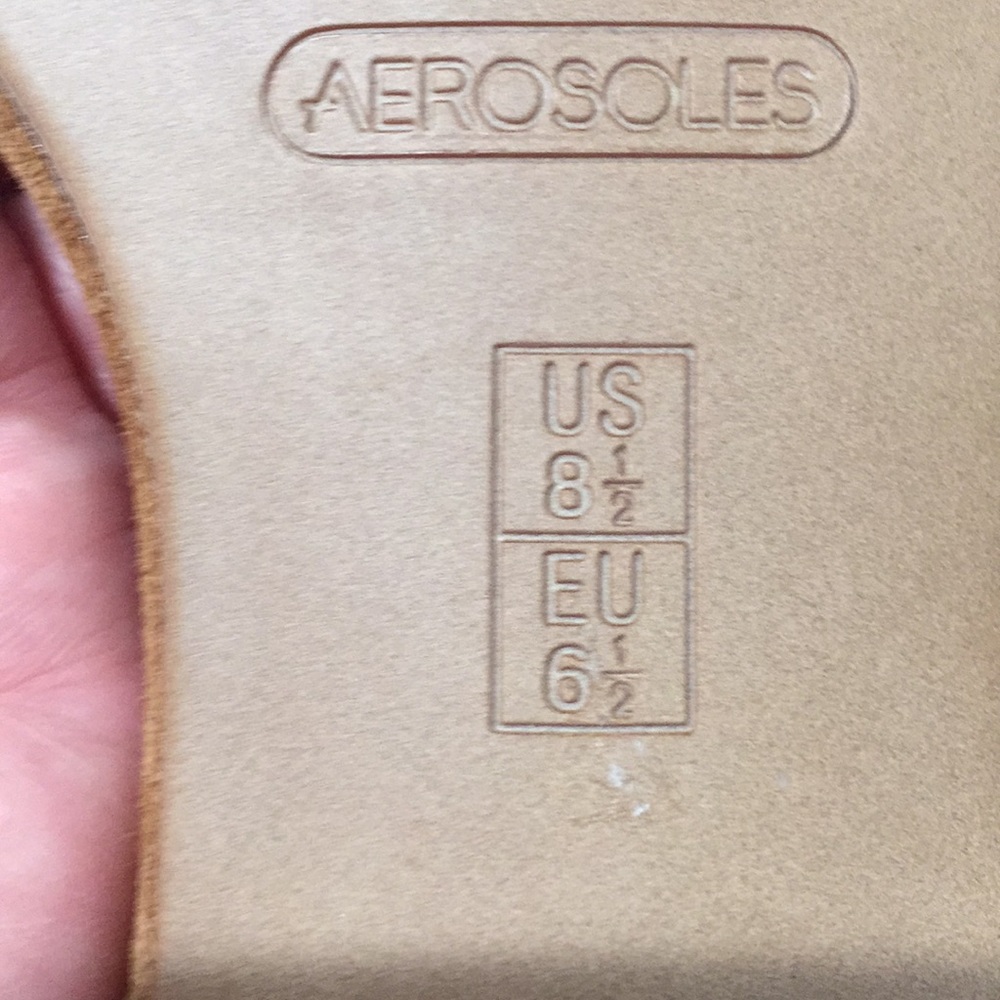 New Aerosoles lowdown fringe heeled suede sandals - Picture 8 of 8